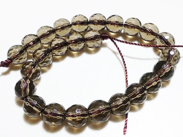 天然石★スモーキークォーツ 8mm128面カット 半連 < 女性アクセサリー/時計 天然石★スモーキークォーツ 8mm128面カット 半連 < 女性アクセサリー/時計の