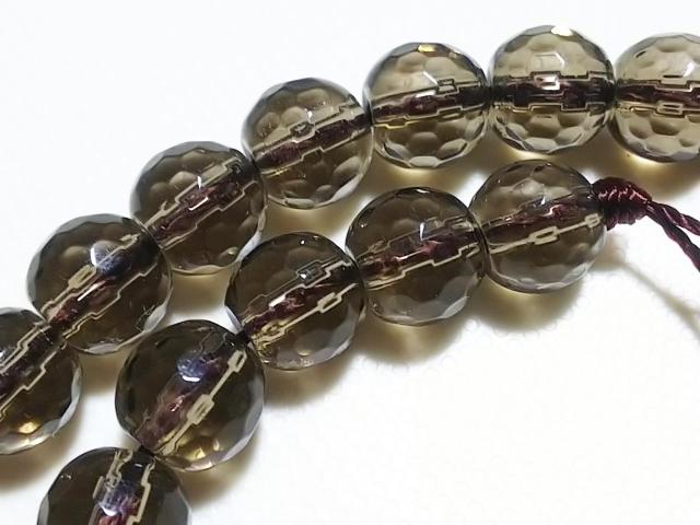 天然石★スモーキークォーツ 8mm128面カット 半連 < 女性アクセサリー/時計 天然石★スモーキークォーツ 8mm128面カット 半連 < 女性アクセサリー/時計の