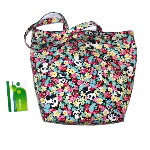 【LL】【くったりタイプ】◆花かくれんぼパンダ◆エコバッグ サブバッグ大容量 < 女性ファッション 【LL】【くったりタイプ】◆花かくれんぼパンダ◆エコバッグ サブバッグ大容量 < 女性ファッションの