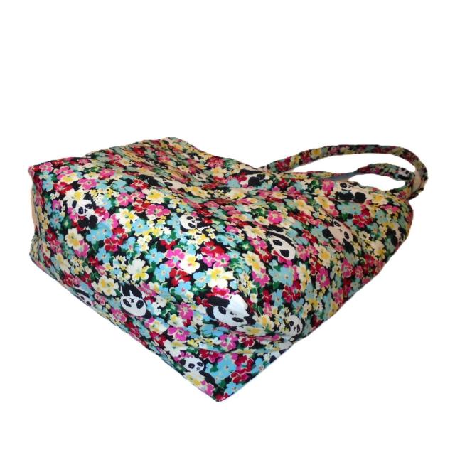 【LL】【くったりタイプ】◆花かくれんぼパンダ◆エコバッグ サブバッグ大容量 < 女性ファッション 【LL】【くったりタイプ】◆花かくれんぼパンダ◆エコバッグ サブバッグ大容量 < 女性ファッションの
