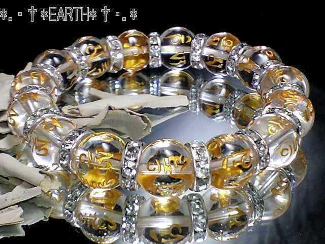 天然石★12ミリ高級六字真言水晶梵字&銀ロンデル数珠オラオラ < 男性アクセサリー/時計 天然石★12ミリ高級六字真言水晶梵字&銀ロンデル数珠オラオラ < 男性アクセサリー/時計の