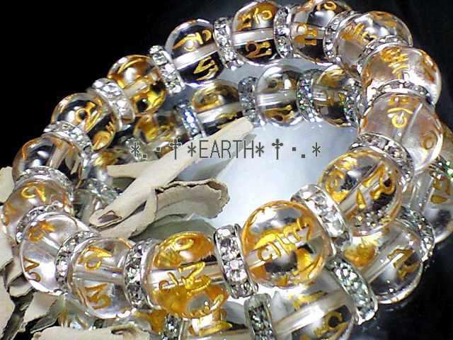 天然石★12ミリ高級六字真言水晶梵字&銀ロンデル数珠オラオラ < 男性アクセサリー/時計 天然石★12ミリ高級六字真言水晶梵字&銀ロンデル数珠オラオラ < 男性アクセサリー/時計の