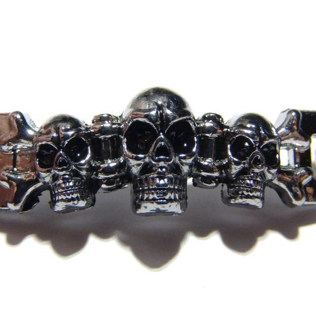 3連 スカル ガイコツ 骸骨 がいこつ ブレスレット メンズ < 男性アクセサリー/時計 3連 スカル ガイコツ 骸骨 がいこつ ブレスレット メンズ < 男性アクセサリー/時計の