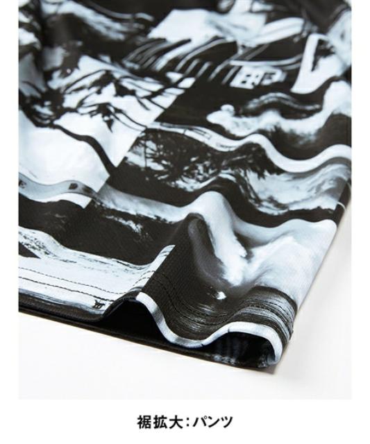 4Lサイズ!フォト柄!黒系色合い!吸汗速乾!半袖Tシャツandハーフパンツ!の2点セット!新品!大きいサイズ! < 男性ファッション  4Lサイズ!フォト柄!黒系色合い!吸汗速乾!半袖Tシャツandハーフパンツ!の2点セット!新品!大きいサイズ! < 男性ファッションの