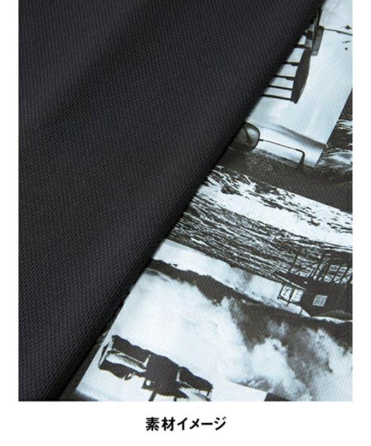 4Lサイズ!フォト柄!黒系色合い!吸汗速乾!半袖Tシャツandハーフパンツ!の2点セット!新品!大きいサイズ! < 男性ファッション  4Lサイズ!フォト柄!黒系色合い!吸汗速乾!半袖Tシャツandハーフパンツ!の2点セット!新品!大きいサイズ! < 男性ファッションの