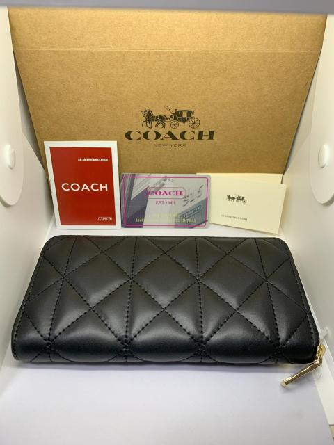 COACH  コーチ  F53637  長財布 キルテッド レザー アコーディオン ジップアラウンド ブラック  IMBLK < ブランド  COACH  コーチ  F53637  長財布 キルテッド レザー アコーディオン ジップアラウンド ブラック  IMBLK < ブランドの