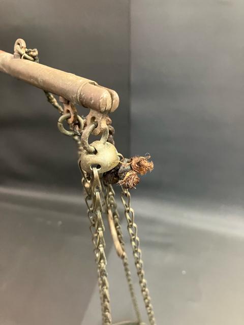 レトロ 天秤計り 吊秤 幅約52cm 文鎮 文鎮秤 天秤 < ホビー  レトロ 天秤計り 吊秤 幅約52cm 文鎮 文鎮秤 天秤 < ホビーの