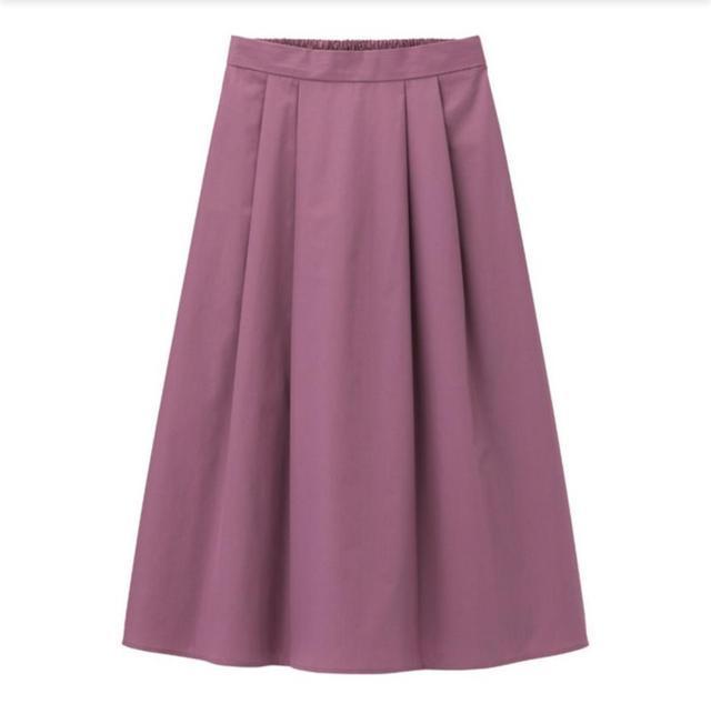 GU ジーユー カラーフレアスカート ひざ丈 フレアスカート 紫 パープル ラベンダー S  ユニクロ < ブランド  GU ジーユー カラーフレアスカート ひざ丈 フレアスカート 紫 パープル ラベンダー S  ユニクロ < ブランドの