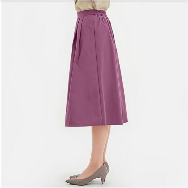 GU ジーユー カラーフレアスカート ひざ丈 フレアスカート 紫 パープル ラベンダー S  ユニクロ < ブランド  GU ジーユー カラーフレアスカート ひざ丈 フレアスカート 紫 パープル ラベンダー S  ユニクロ < ブランドの