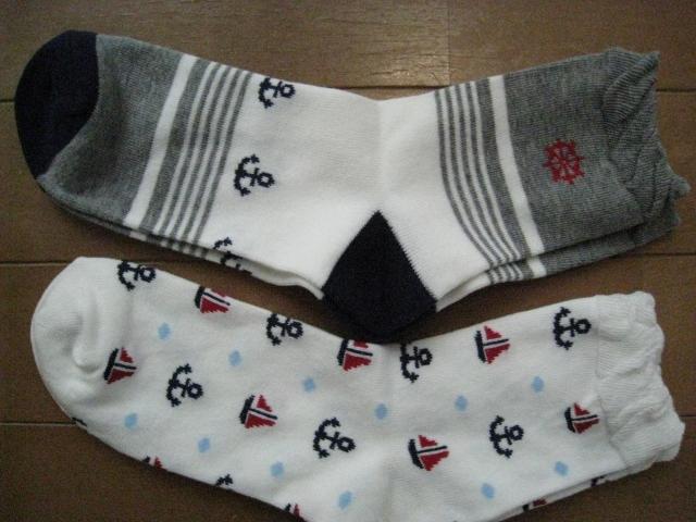 新品★マリン柄 靴下 2足セット < 女性ファッション 新品★マリン柄 靴下 2足セット < 女性ファッションの