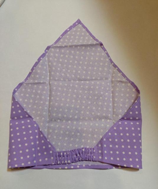 【送料無料】ハンドメイド ゴム入り 大人用三角巾 ドット柄 紫 料理 調理実習 中学生 高校生 < 女性ファッション 【送料無料】ハンドメイド ゴム入り 大人用三角巾 ドット柄 紫 料理 調理実習 中学生 高校生 < 女性ファッションの