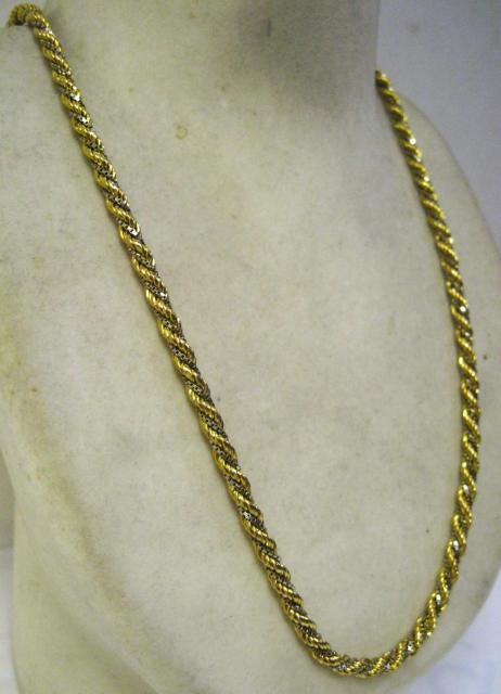 �ɔ��i 750 18���ƃz���C�g�S�[���h�̃��[�v�f�U�C���� �l�b�N���X 60cm �� �����A�N�Z�T���[/���v�� 