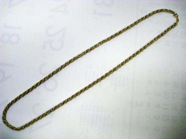 �ɔ��i 750 18���ƃz���C�g�S�[���h�̃��[�v�f�U�C���� �l�b�N���X 60cm �� �����A�N�Z�T���[/���v�� 