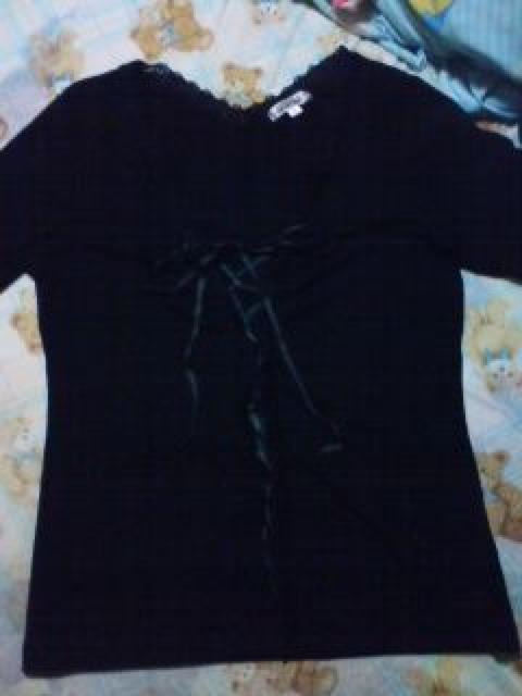 七分袖 ブラック レース 編みあげリボン CanCam美品激安 < 女性ファッション 七分袖 ブラック レース 編みあげリボン CanCam美品激安 < 女性ファッションの