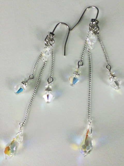 ハンドメイド★スワロビーズ使用!ロングピアス★自慢の1品★ < 女性アクセサリー/時計 ハンドメイド★スワロビーズ使用!ロングピアス★自慢の1品★ < 女性アクセサリー/時計の