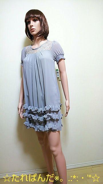 新品タグ付☆ふりAレース沢山しふぉんワンピ  W44☆3点で即落 < 女性ファッション  新品タグ付☆ふりAレース沢山しふぉんワンピ  W44☆3点で即落 < 女性ファッションの