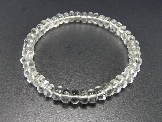 石街開運AA水晶クリスタルボタン約4x6mmブレスレット天然石 < 女性アクセサリー/時計  石街開運AA水晶クリスタルボタン約4x6mmブレスレット天然石 < 女性アクセサリー/時計の