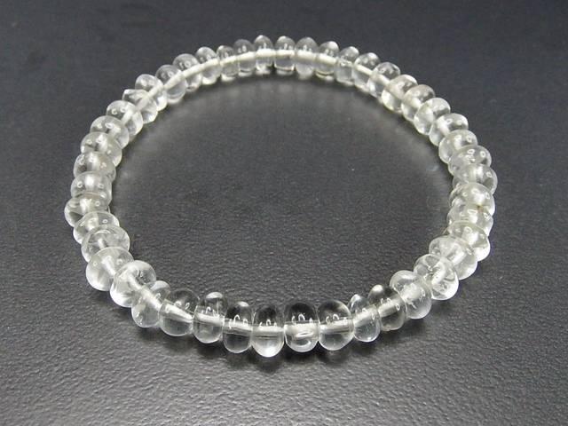 石街開運AA水晶クリスタルボタン約4x6mmブレスレット天然石 < 女性アクセサリー/時計  石街開運AA水晶クリスタルボタン約4x6mmブレスレット天然石 < 女性アクセサリー/時計の