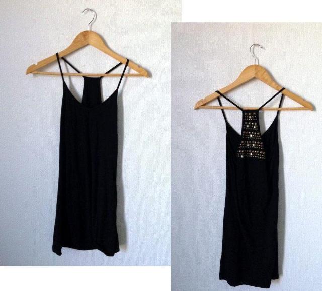 yarn house◆バックビジュースタッズ レーサーバック キャミソール タンクトップ ◆サイズ2 < 女性ファッション  yarn house◆バックビジュースタッズ レーサーバック キャミソール タンクトップ ◆サイズ2  < 女性ファッションの