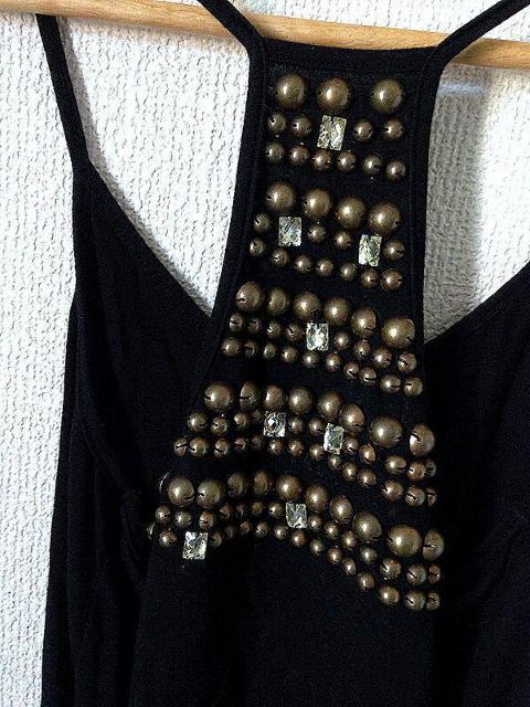 yarn house◆バックビジュースタッズ レーサーバック キャミソール タンクトップ ◆サイズ2 < 女性ファッション  yarn house◆バックビジュースタッズ レーサーバック キャミソール タンクトップ ◆サイズ2 < 女性ファッションの