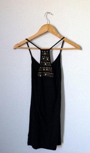 yarn house◆バックビジュースタッズ レーサーバック キャミソール タンクトップ ◆サイズ2 < 女性ファッション  yarn house◆バックビジュースタッズ レーサーバック キャミソール タンクトップ ◆サイズ2 < 女性ファッションの