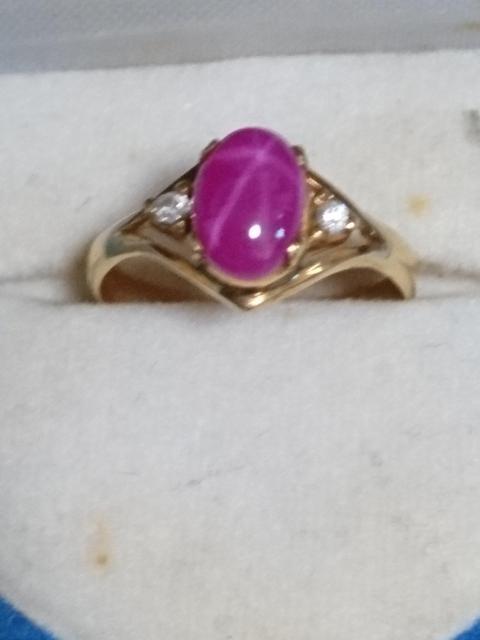 指輪 スタールビー &ダイヤ < 女性アクセサリー/時計 指輪 スタールビー &ダイヤ < 女性アクセサリー/時計の