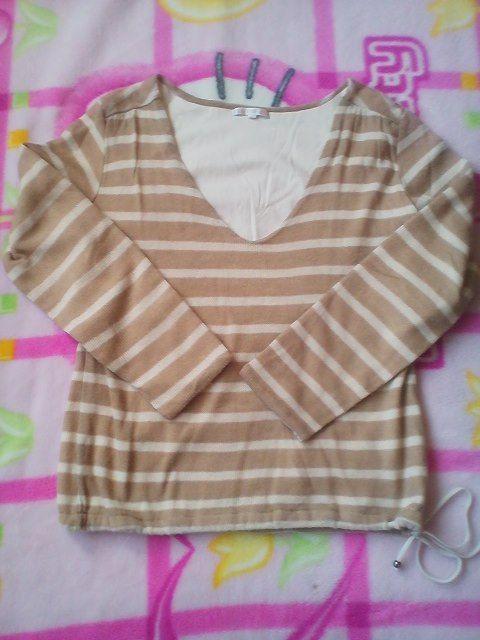 美品ELLE PLANETEベージュ長袖カットソー40 < ブランド 美品ELLE PLANETEベージュ長袖カットソー40 < ブランドの