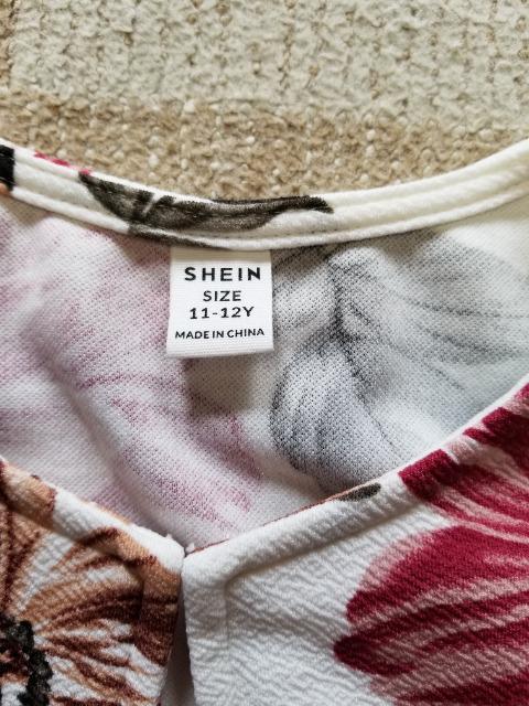 SHEIN�@�ԕ��v�����g�W���P�b�g�@���g�p �� �L�b�Y/�x�r�[�� 