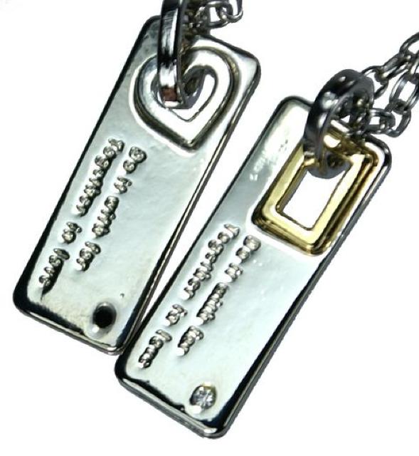 2個1組 ネックレス・メッセージペアスクエア プレート プレゼント ギフト 男女 記念日 カジュアル ハート 綺麗 可愛い < 女性アクセサリー/時計  2個1組 ネックレス・メッセージペアスクエア プレート プレゼント ギフト 男女 記念日 カジュアル ハート 綺麗 可愛い < 女性アクセサリー/時計の