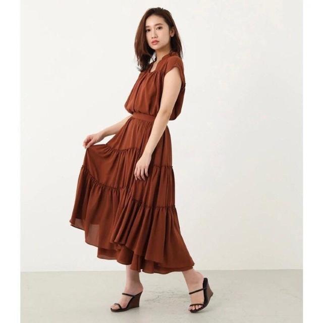 ◆rienda/リエンダ◆シフォンティアードJ/Wロングスカート★ブラウンS*ギャルコーデ♪ < ブランド  ◆rienda/リエンダ◆シフォンティアードJ/Wロングスカート★ブラウンS*ギャルコーデ♪ < ブランドの