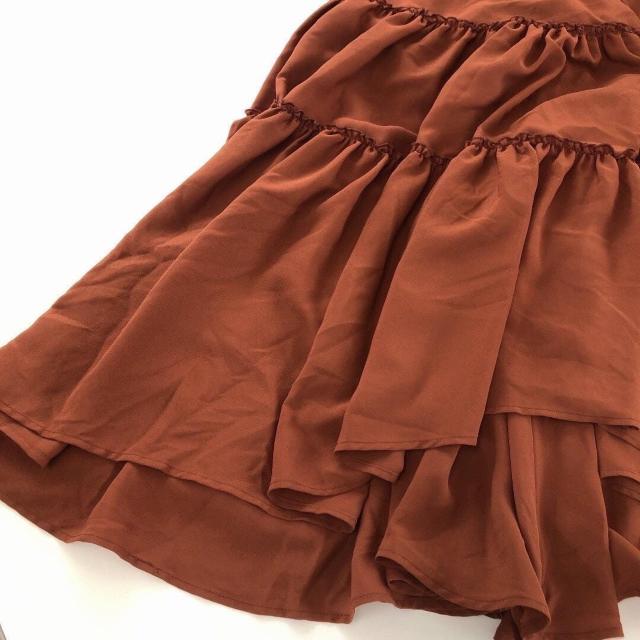 ◆rienda/リエンダ◆シフォンティアードJ/Wロングスカート★ブラウンS*ギャルコーデ♪ < ブランド  ◆rienda/リエンダ◆シフォンティアードJ/Wロングスカート★ブラウンS*ギャルコーデ♪ < ブランドの