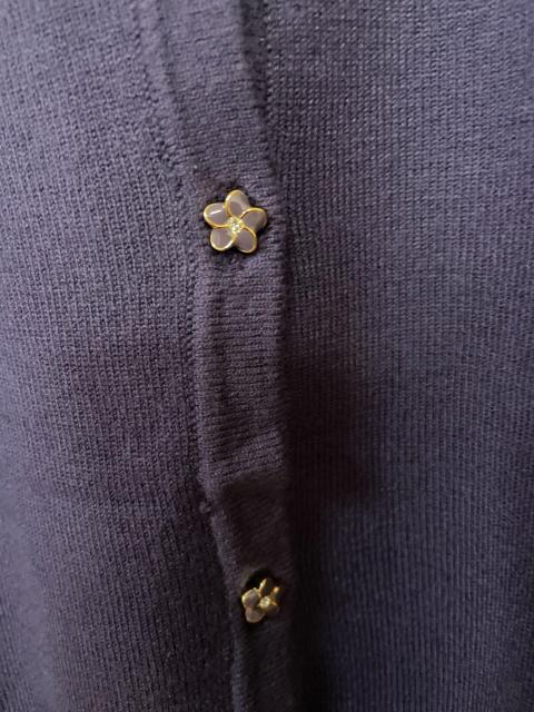 Honeys クルーネック ニットカーディガン M 深みパープル 花形ボタン < 女性ファッション Honeys クルーネック ニットカーディガン M 深みパープル 花形ボタン < 女性ファッションの