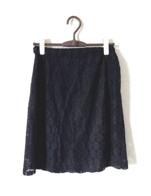 MARILYN ■ブラック 総レース ウエストゴム スカート フリー < 女性ファッション  MARILYN ■ブラック 総レース ウエストゴム スカート フリー  < 女性ファッションの