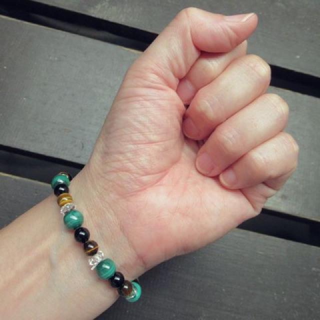 マラカイトxオニキスxタイガーアイブレスレット < 女性アクセサリー/時計 マラカイトxオニキスxタイガーアイブレスレット < 女性アクセサリー/時計の