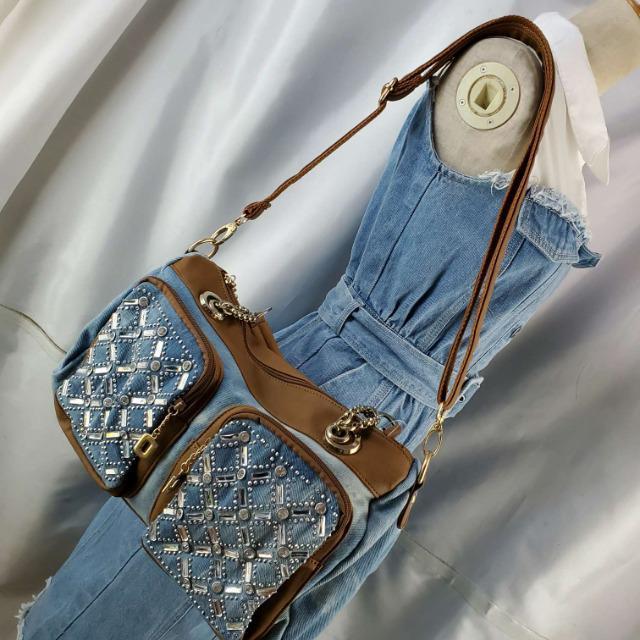 込み★新品★JADE'S★キラキラストーン使用!2wayデニムバッグ★ < 女性ファッション  込み★新品★JADE'S★キラキラストーン使用!2wayデニムバッグ★ < 女性ファッションの
