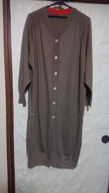 LAKOLE ラコレ 2wayニットワンピース/ニットカーディガン キャメル×オレンジライン  ロングカーディガン < 女性ファッション  LAKOLE ラコレ 2wayニットワンピース/ニットカーディガン キャメル×オレンジライン  ロングカーディガン < 女性ファッションの