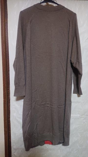 LAKOLE ラコレ 2wayニットワンピース/ニットカーディガン キャメル×オレンジライン  ロングカーディガン < 女性ファッション  LAKOLE ラコレ 2wayニットワンピース/ニットカーディガン キャメル×オレンジライン  ロングカーディガン < 女性ファッションの