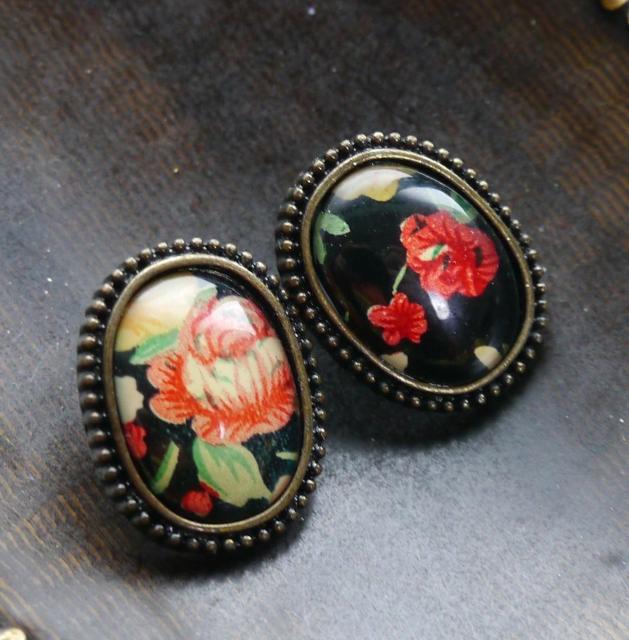 新品 ゴスロリ姫系 アンティーク調ヴィクトリアン花柄ピアス < 女性アクセサリー/時計 新品 ゴスロリ姫系 アンティーク調ヴィクトリアン花柄ピアス < 女性アクセサリー/時計の
