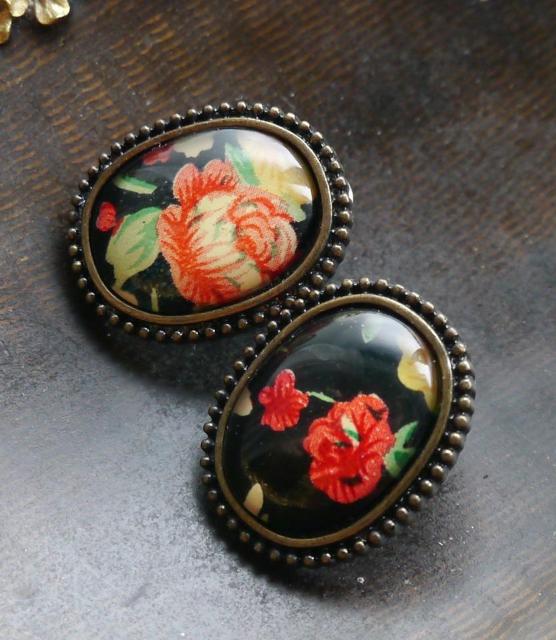 新品 ゴスロリ姫系 アンティーク調ヴィクトリアン花柄ピアス < 女性アクセサリー/時計 新品 ゴスロリ姫系 アンティーク調ヴィクトリアン花柄ピアス < 女性アクセサリー/時計の
