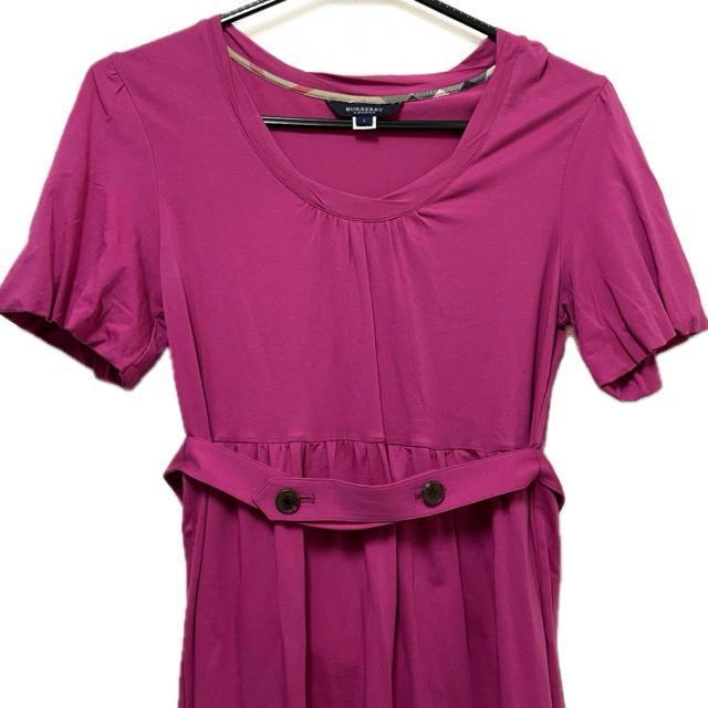 BURBERRY(バーバリー) ベルト付き 半袖 クルーネック ミニワンピース < 女性ファッション BURBERRY(バーバリー) ベルト付き 半袖 クルーネック ミニワンピース < 女性ファッションの