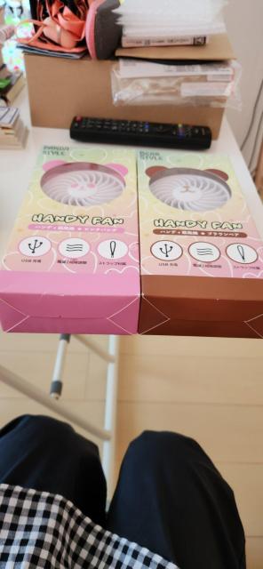 USB充電式のハンディ扇風機2セット < 家電/AV  USB充電式のハンディ扇風機2セット < 家電/AVの