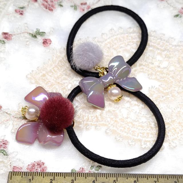 ハンドメイド☆ヘアゴム☆2個セット < 女性ファッション ハンドメイド☆ヘアゴム☆2個セット < 女性ファッションの