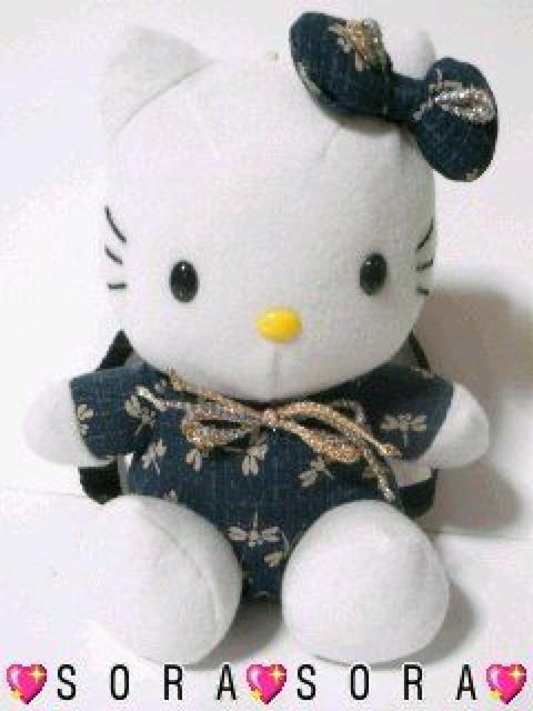 【キティ】可愛い♪とんぼ柄 リュック小物入 ぬいぐるみ < おもちゃ 【キティ】可愛い♪とんぼ柄 リュック小物入 ぬいぐるみ < おもちゃの