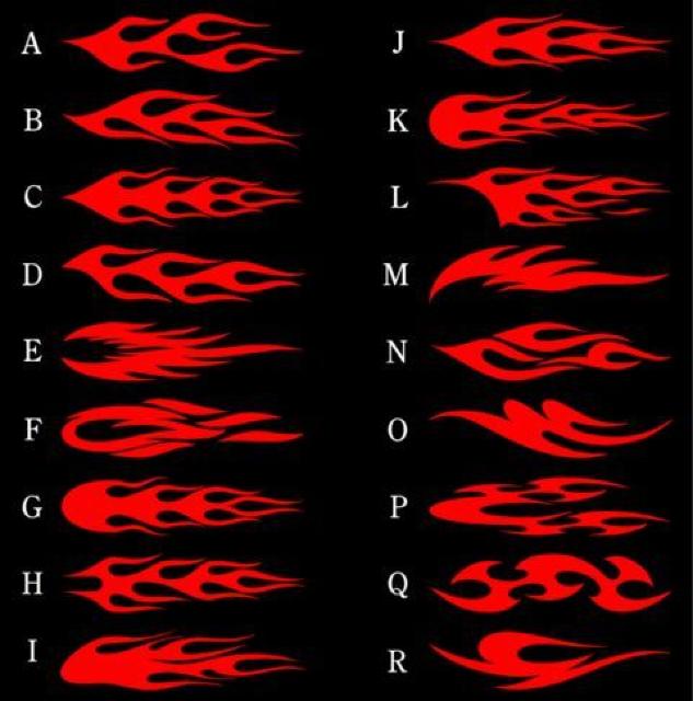 ファイアーパターン 赤 20センチ 2枚組 < 自動車/バイク ファイアーパターン 赤 20センチ 2枚組 < 自動車/バイク