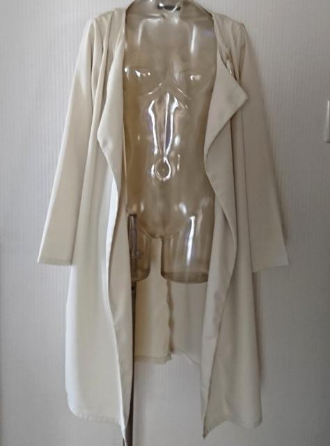 【大きいサイズ】ノーカラー テロンチ コート < 女性ファッション 【大きいサイズ】ノーカラー テロンチ コート < 女性ファッションの