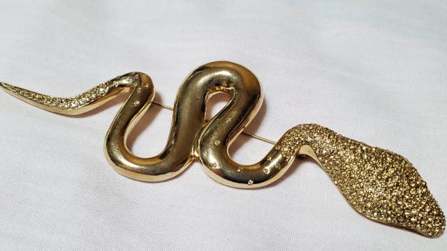 正規 限定 Dior ラグジュアリー スネークブローチ ゴールド×パヴェストーン 蛇 12cm エクストララージXL ネックレス○ < ブランド  正規 限定 Dior ラグジュアリー スネークブローチ ゴールド×パヴェストーン 蛇 12cm エクストララージXL ネックレス○ < ブランドの