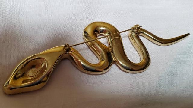 正規 限定 Dior ラグジュアリー スネークブローチ ゴールド×パヴェストーン 蛇 12cm エクストララージXL ネックレス○ < ブランド  正規 限定 Dior ラグジュアリー スネークブローチ ゴールド×パヴェストーン 蛇 12cm エクストララージXL ネックレス○ < ブランドの