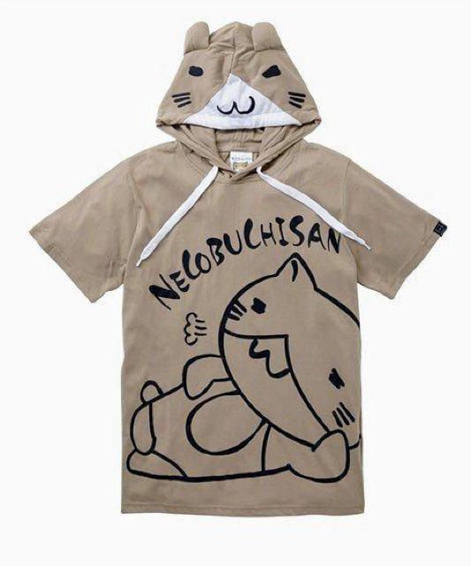 Mサイズ!紳士サイズ!ねこぶちさん!天竺ネコ耳付き!なりきり!半袖!パーカー新品!タグ付き! < 男性ファッション  Mサイズ!紳士サイズ!ねこぶちさん!天竺ネコ耳付き!なりきり!半袖!パーカー新品!タグ付き! < 男性ファッションの