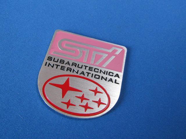 STI SUBARUTECNICA INTERN ATIONALアルミ製 エンブレム < 自動車/バイク STI SUBARUTECNICA INTERN ATIONALアルミ製 エンブレム < 自動車/バイク