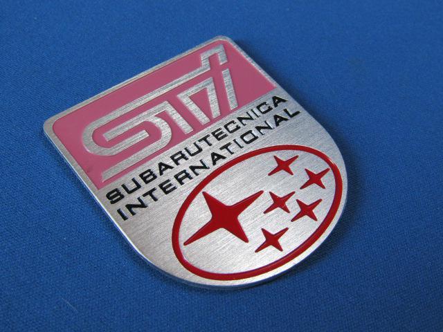 STI SUBARUTECNICA INTERN ATIONALアルミ製 エンブレム < 自動車/バイク STI SUBARUTECNICA INTERN ATIONALアルミ製 エンブレム < 自動車/バイク